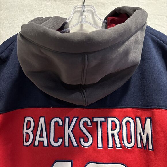 Washington Capitals Backstrom #19 Old Time Hockey Hoodie Jersey Men's Size Large - Picture 8 of 15